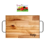 Доска разделочная «Прямоугольник» средняя (2 металлические ручки) 33*18*1,8см