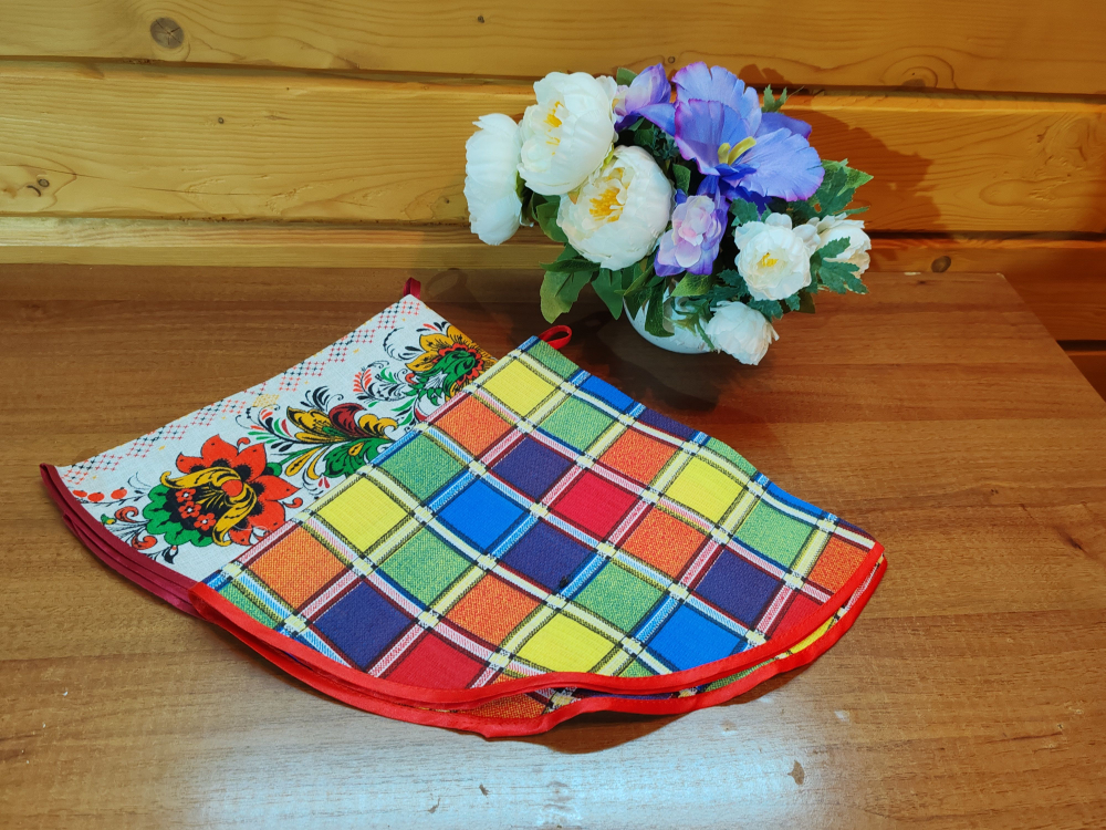 Полотенце кухонное, круглое, 2 шт, вафельное полотно