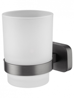 Стакан для зубных щеток с держателем WONZON & WOGHAND GRAFFITY, Темный графит (WW-9321-BGM)