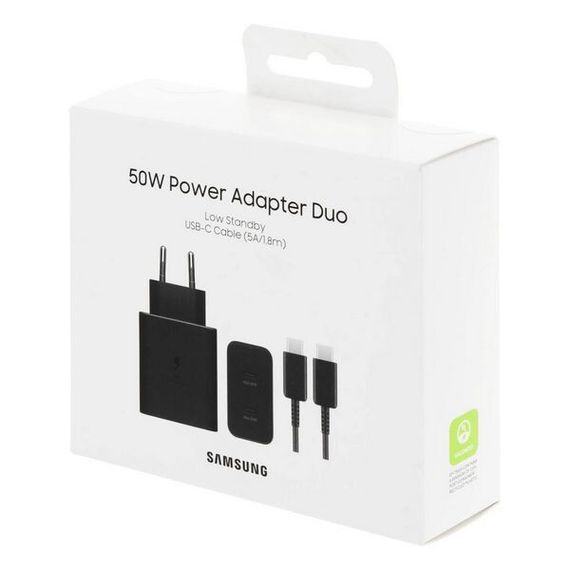 Сетевое зарядное устройство Samsung EP-T5020 50W Duo Type-C с кабелем (EP-T5020XBEGRU) Black