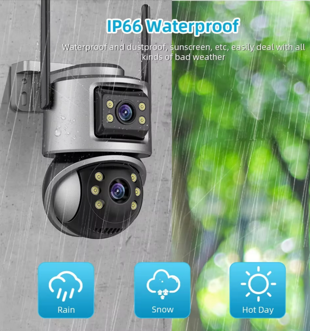 Wi-Fi Камера видеонаблюдения с 2-мя объективами 6MP FaizFull FT90