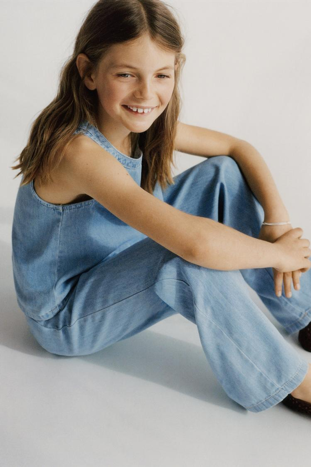 ZARA ДЖИНСЫ WIDE LEG, ГОЛУБОЙ