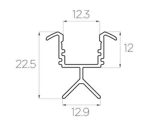 Профиль алюминиевый для перил LC-LPV-2223-2 Anod