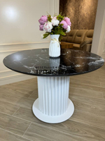 Круглый стол "Орион", черный мрамор