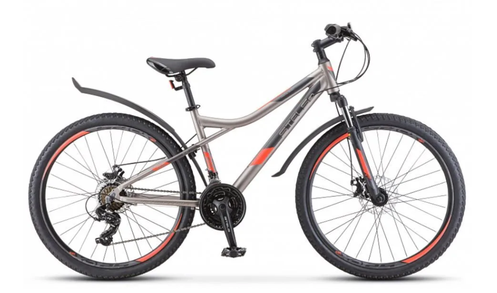 Велосипед 26" Stels Navigator-610 MD р.14" серый/красный