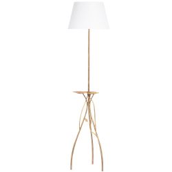 Светильник напольный торшер Нимфея с абажуром Сити-2 Белый