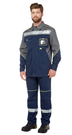 Костюм "Подряд" брюки (синий/серый)