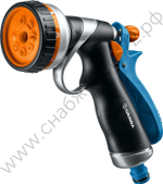 GRINDA RM-8, 8 режимов, курок сзади, металлический с TPR, поливочный пистолет, PROLine (8-427143)