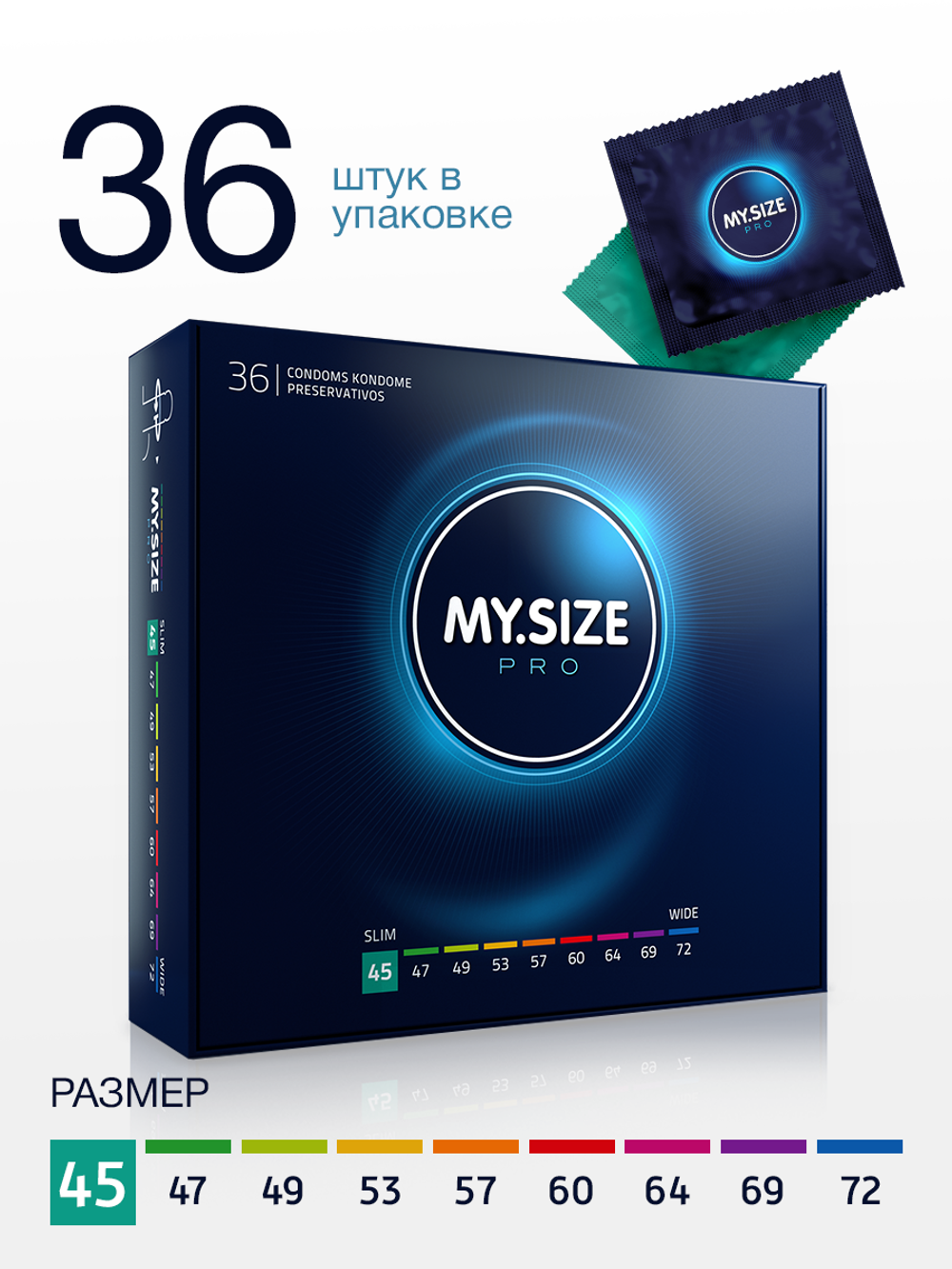 Презервативы MY.SIZE PRO размер 45 - 36шт