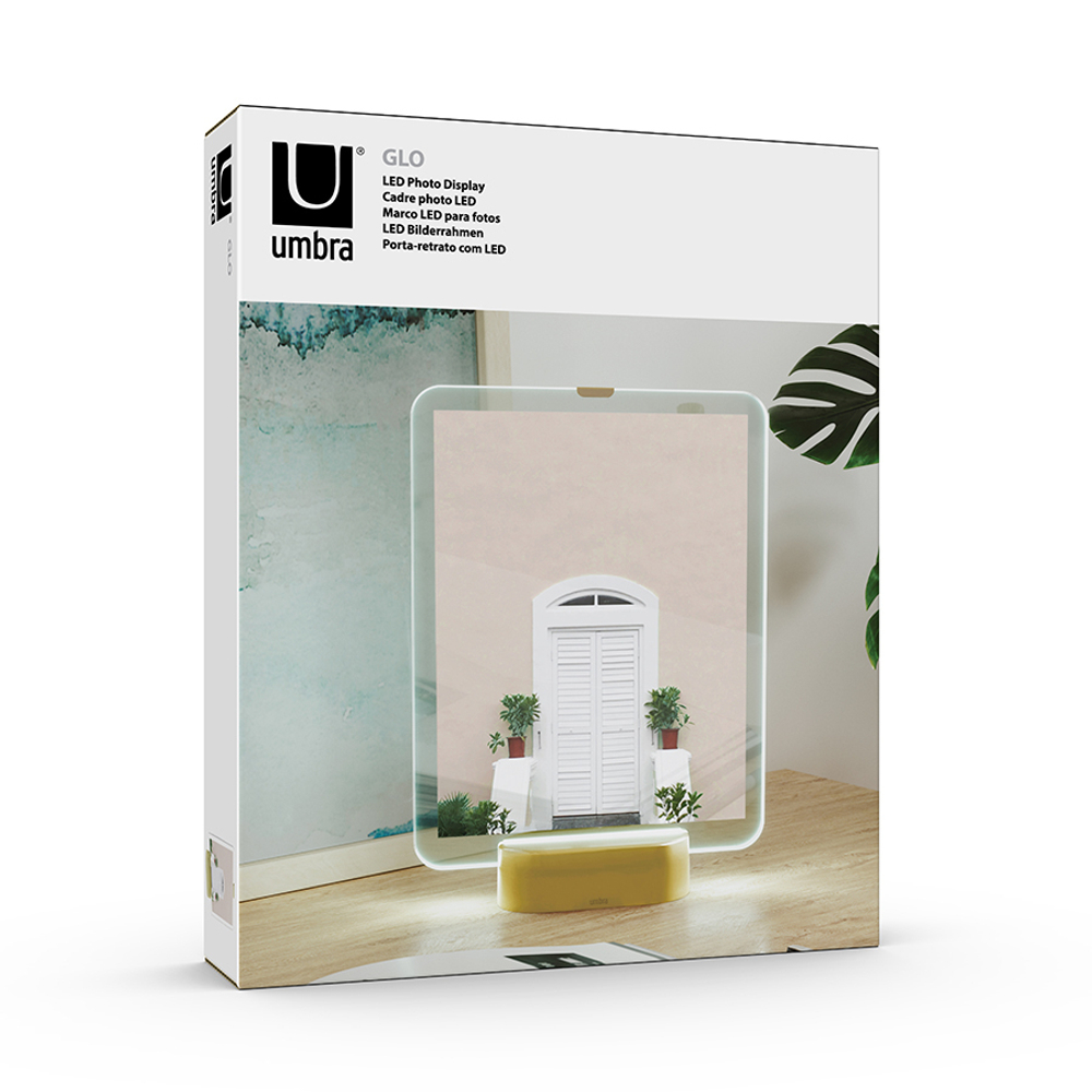 Фоторамка с подсветкой glo 20х25 латунь