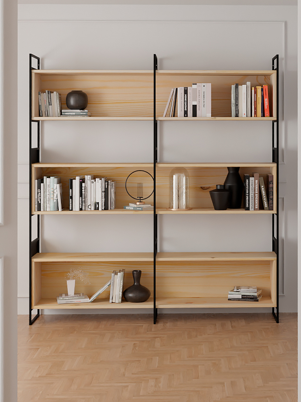 Стеллаж из дуба Бьерн 195х35х180 см