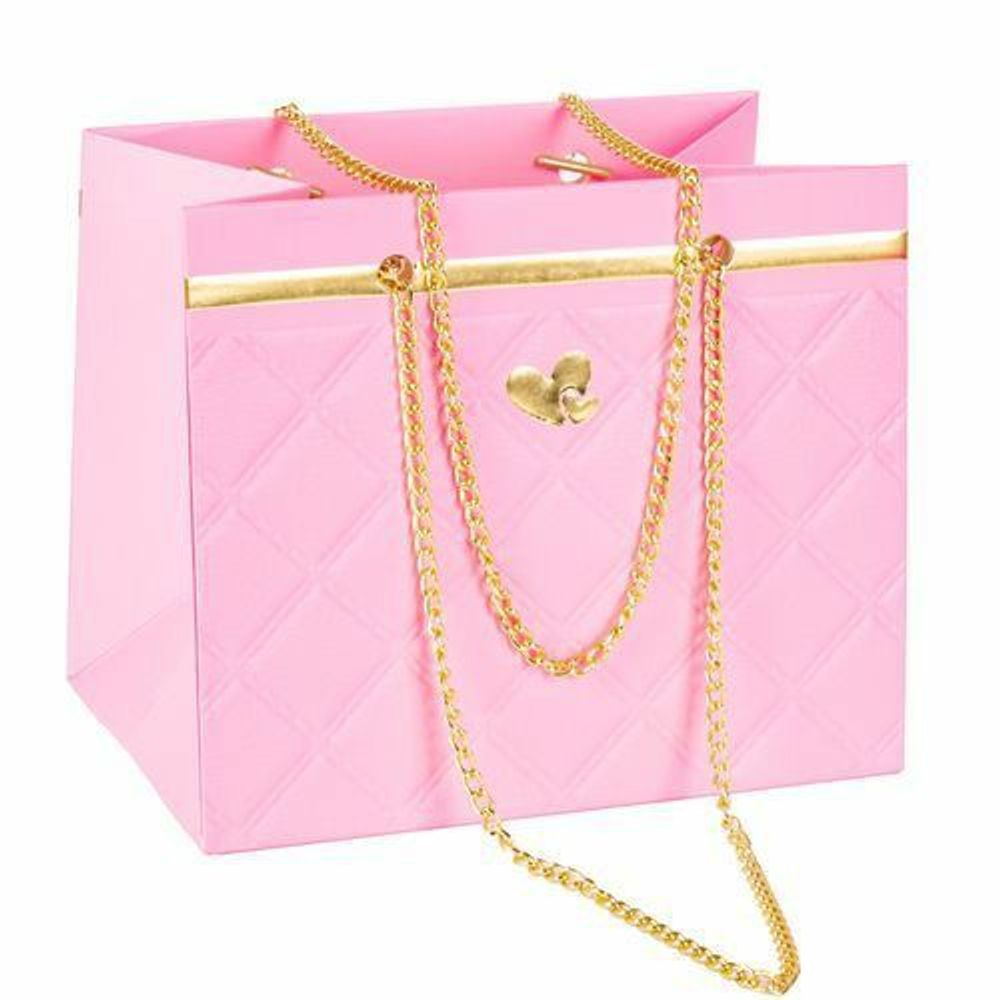 Пакет-сумка с цепочкой 18*12*15 РОЗОВЫЙ