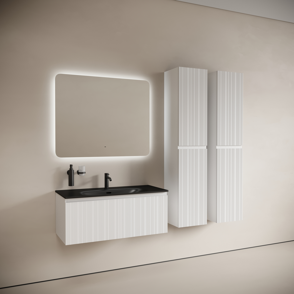 Тумба подвесная Sancos Code 990х453х400, c одним ящиком оснащенным доводчиками, цвет белый , арт. CD100W