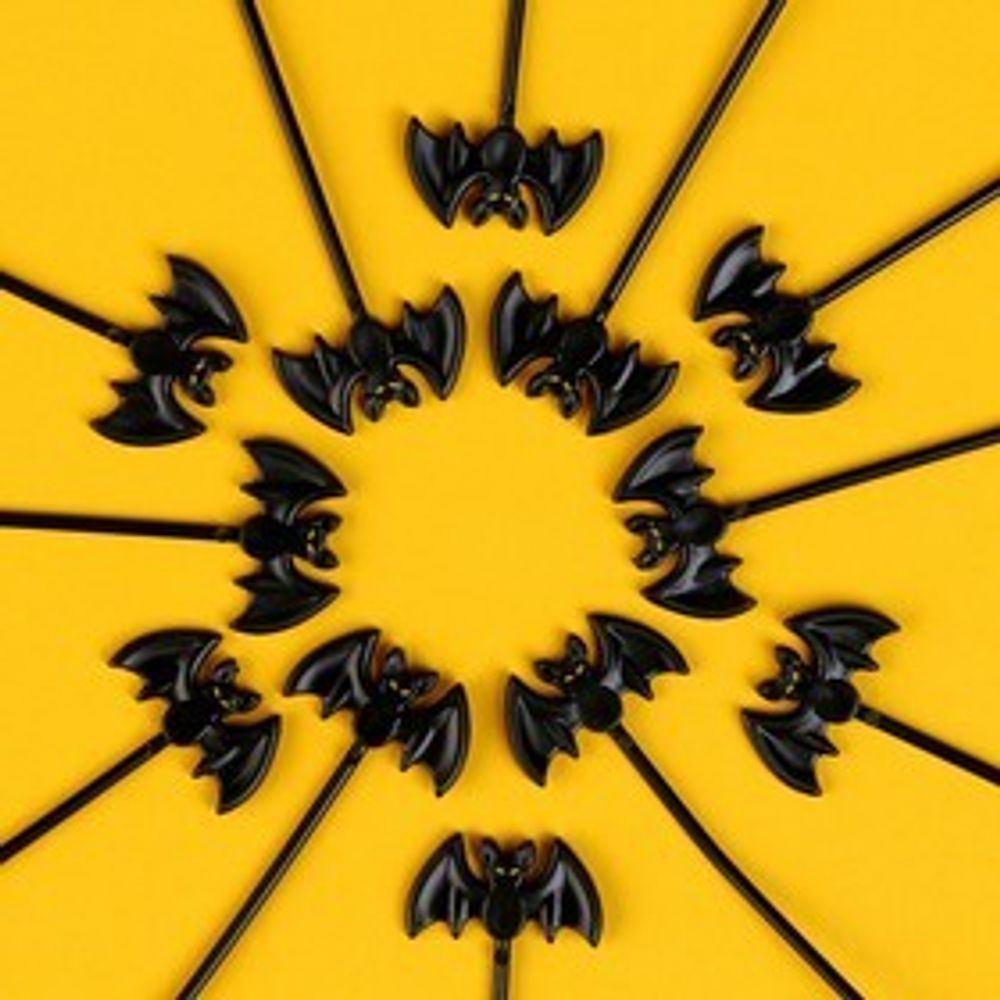 Шпажки «Летучая мышь» в наборе 12 штук цвет чёрный