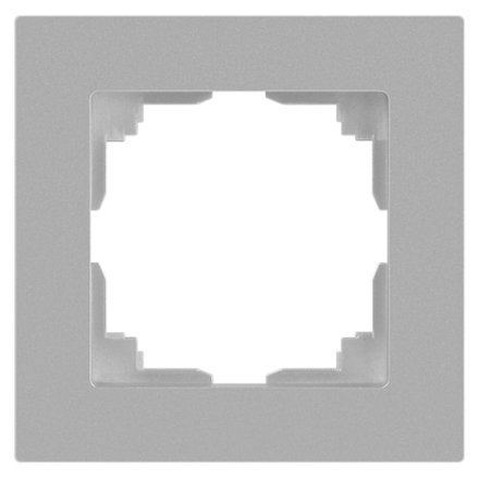 Рамка для розеток и выключателей Intro Accent 6-501-03 на 1 пост, СУ, алюминий