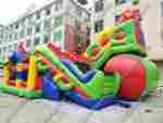 Большая надувная горка "Три дракона" 11*8*8 м
