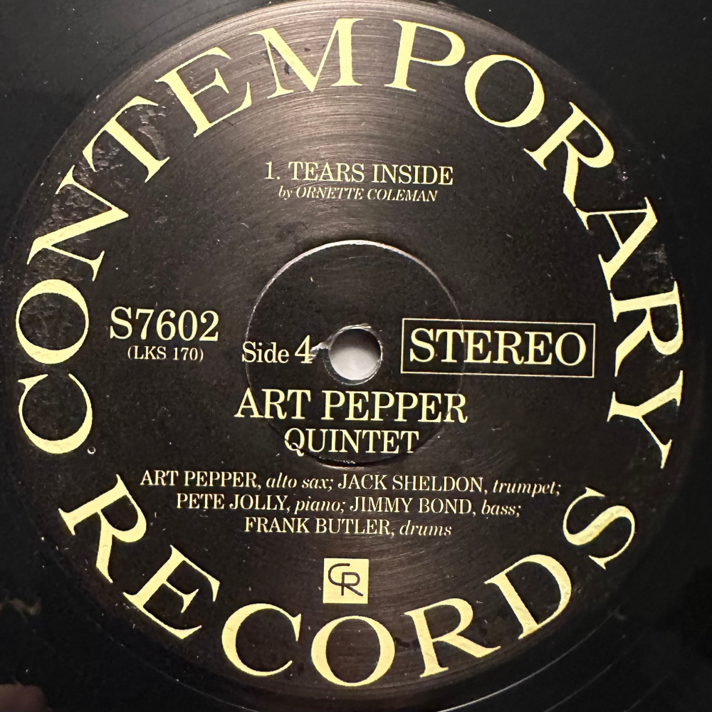 Art Pepper Quintet ‎– Smack Up (США 2009г.) 2х12", 45 RPM