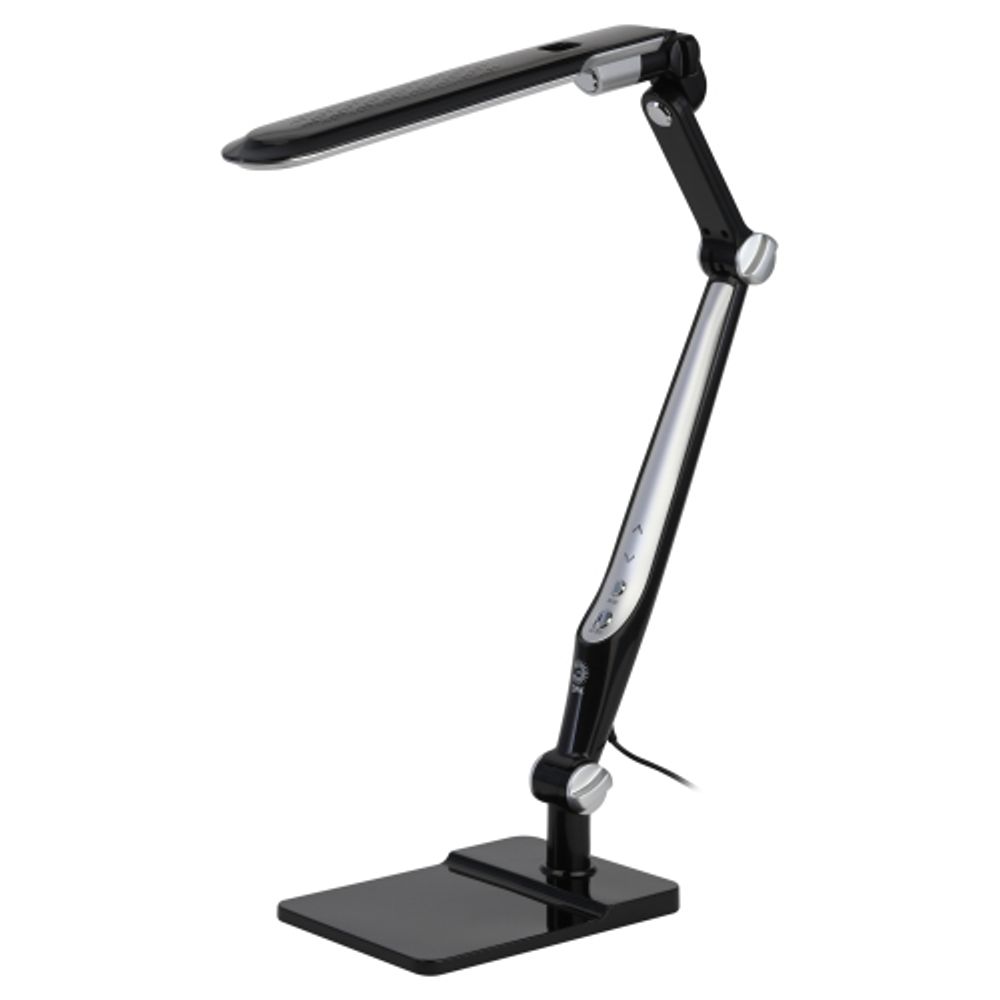 Настольный светильник ЭРА NLED-497-12W-BK светодиодный на струбцине и с основанием черный | Светодиодные настольные лампы