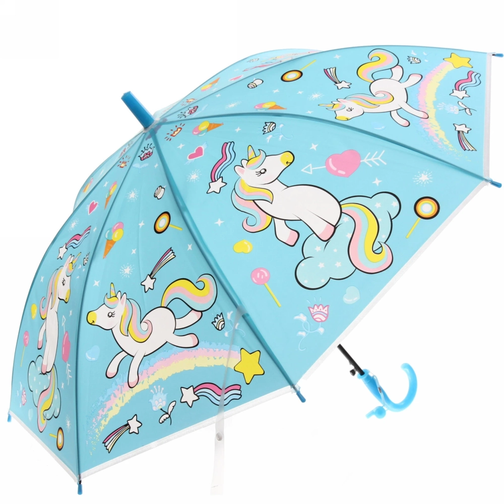 Зонт детский полуавтомат «Ultramarine - Единорожек на луне», 8 спиц, d-85см, длина в слож. виде 68см ●