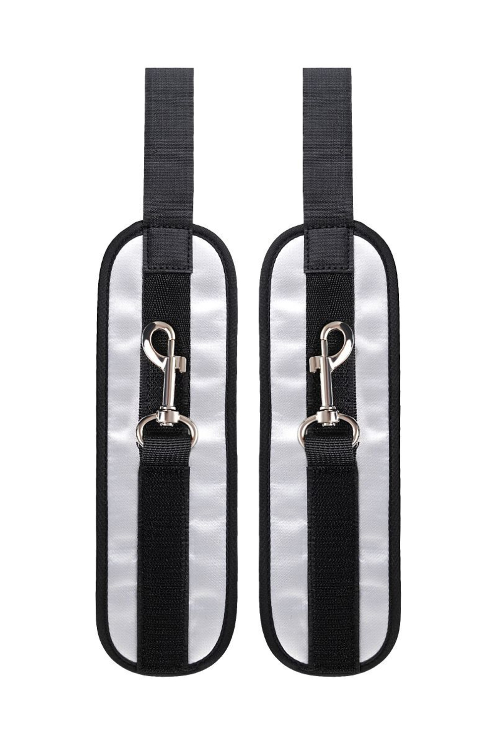 Серебристо-черные наручники Anonymo (Цвет: серебристый с черным)