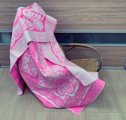 Одеяло байковое Ермолино Жаккард (75% хлопка)