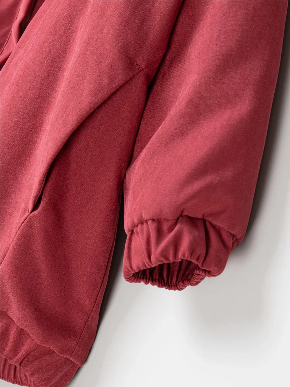 Куртка оверсайз на меху "Клюква"