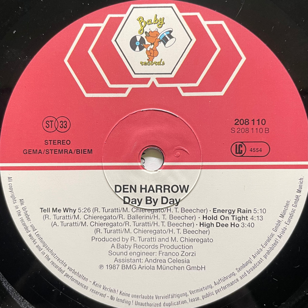 Den Harrow ‎– Day By Day (Европа 1987г.)