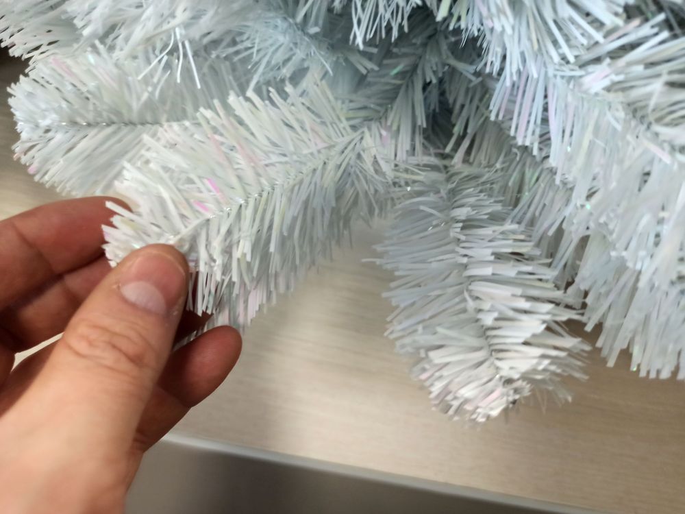 Искусственная белая елка «Радужная» (пвх) 150 см / 1.5 м