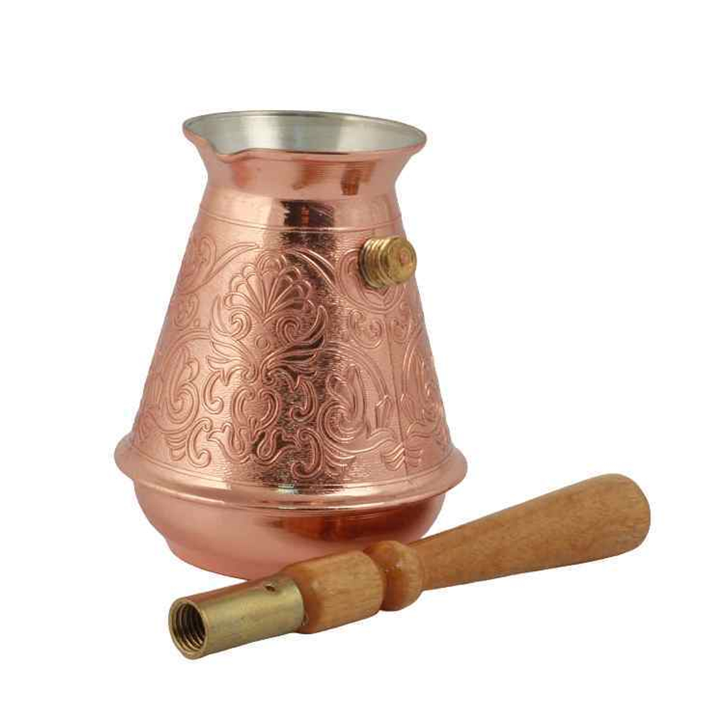 Турка медная "Утро Востока" со съемной ручкой в подарочной коробке 0,42 л