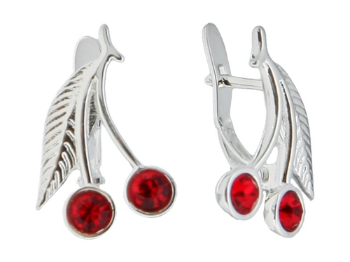 "Канистель" серьги в родиевом покрытии из коллекции "Плод страсти" от Jenavi  с английским замком