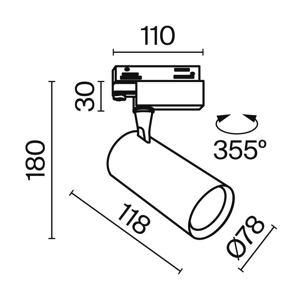 Трековый магнитный трехфазный светодиодный светильник Maytoni Trinity   TR029-3-10W3K-S-W