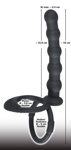 Насадка на пенис для двойного проникновения Cock & ball ring