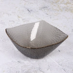 Салатник стеклянный «ICE CRYSTAL» 14*6,5см графит