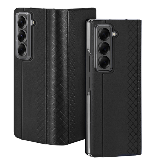 Чехол черного цвета из искусственной кожи от Dux Ducis для смартфона Samsung Z Fold SE (W25), серия Bril Series Case