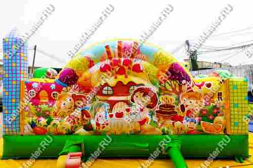 Коммерческий надувной батут "Конфетная страна" 6*5*2,8 м