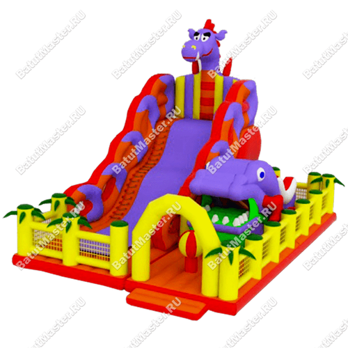 Надувной батут "Сиреневый дракон"