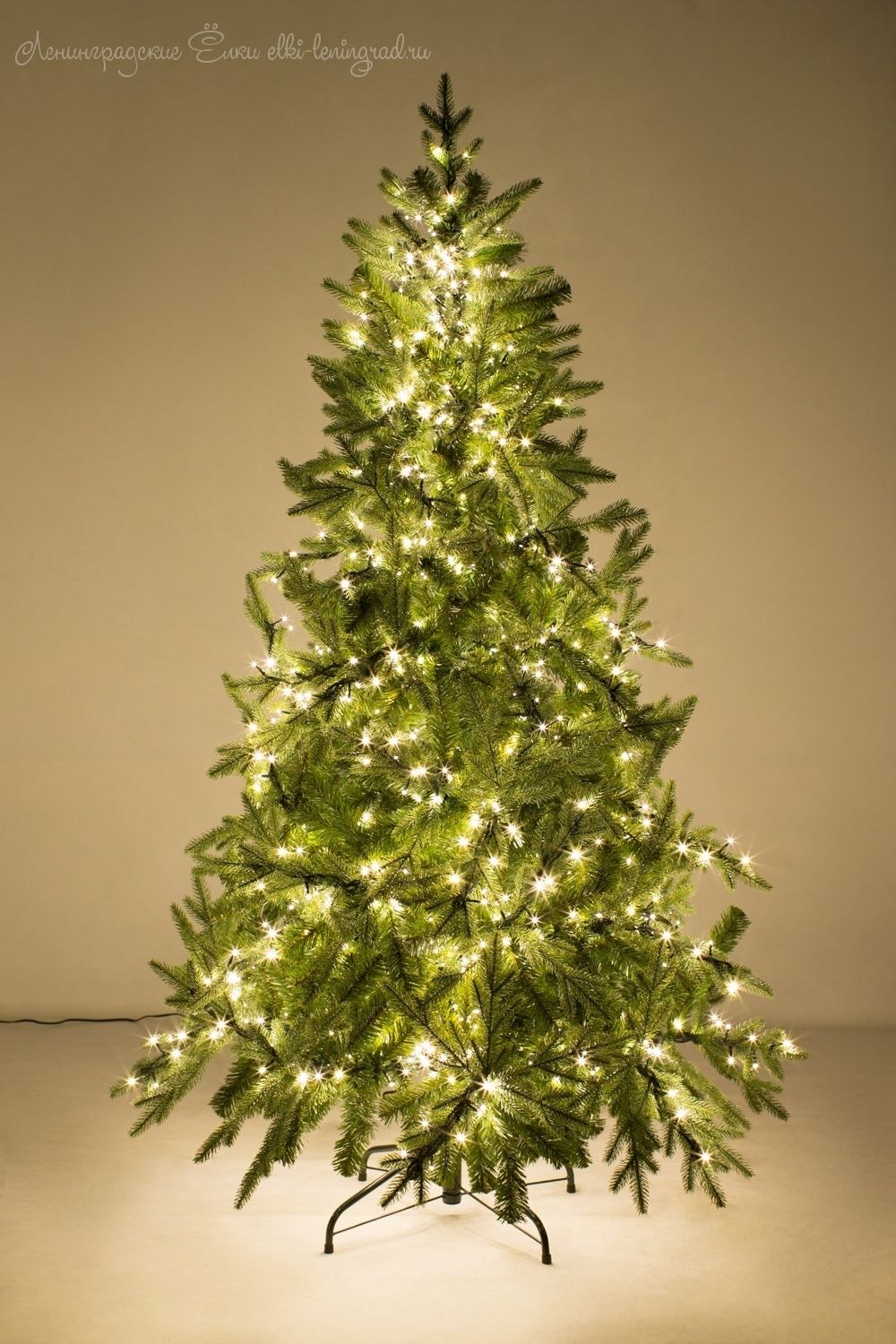 Елка с гирляндой «Валерио» (Литая+пвх) 150 см / 1,5 м