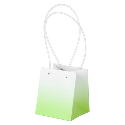 Пакет КВАДРАТ 13*13*15 ГРАДИЕНТ ЗЕЛЕНЫЙ