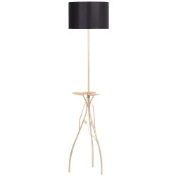 Светильник напольный торшер Нимфея с абажуром Винтаж-2 Черный