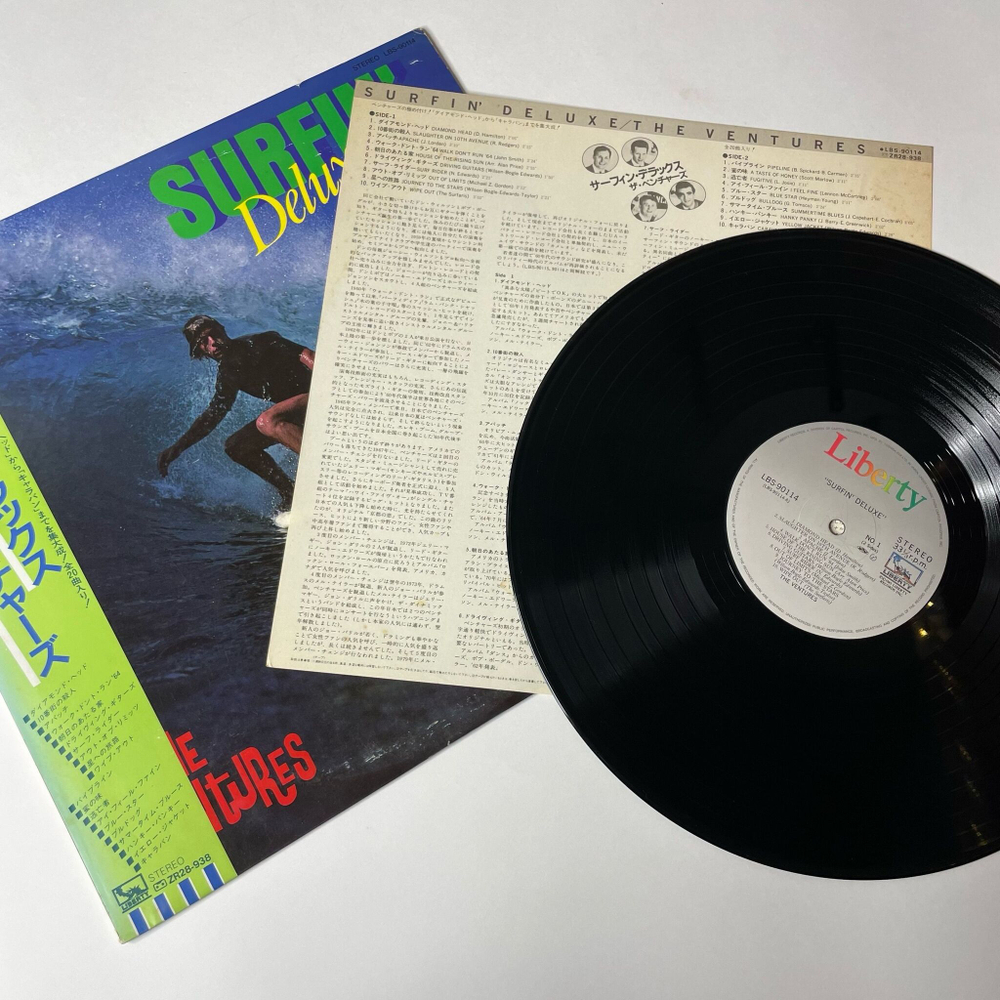 Винтажная виниловая пластинка LP The Ventures Surfin Deluxe (Japan 1983) (Obi)