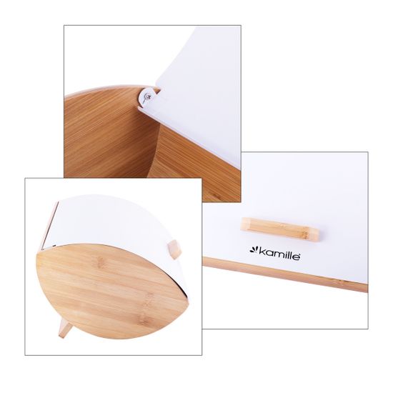 Хлебница Kamille KM-1113 (бамбук, нержавеющая сталь)