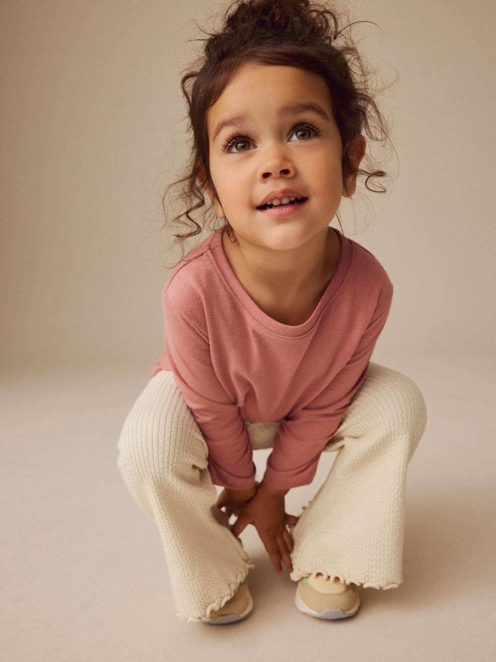 Легинсы-клеш для девочки Next E51-652, Кремовый