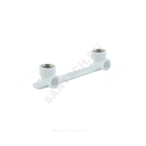 Планка PP-R монтажная белая Дн 20х1/2" ВР под смеситель с водорозетками VALFEX 10124020