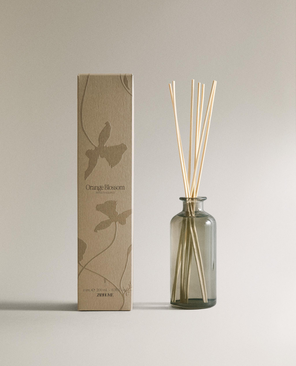 Zara Home Аромадиффузор Orange Blossom 200 мл, тростниковые палочки микадо, аромат цветочный, Розовый