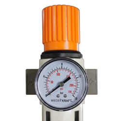 WDK-7730FA Фильтр-масловлагоотделитель 3/8" 5 мкм, 16 бар, с регулятором давления и автоматическим сбросом