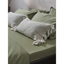 Простыня на резинке 180x200x30см Tkano Essential шалфей