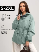 Ветровка удлиненная с капюшоном