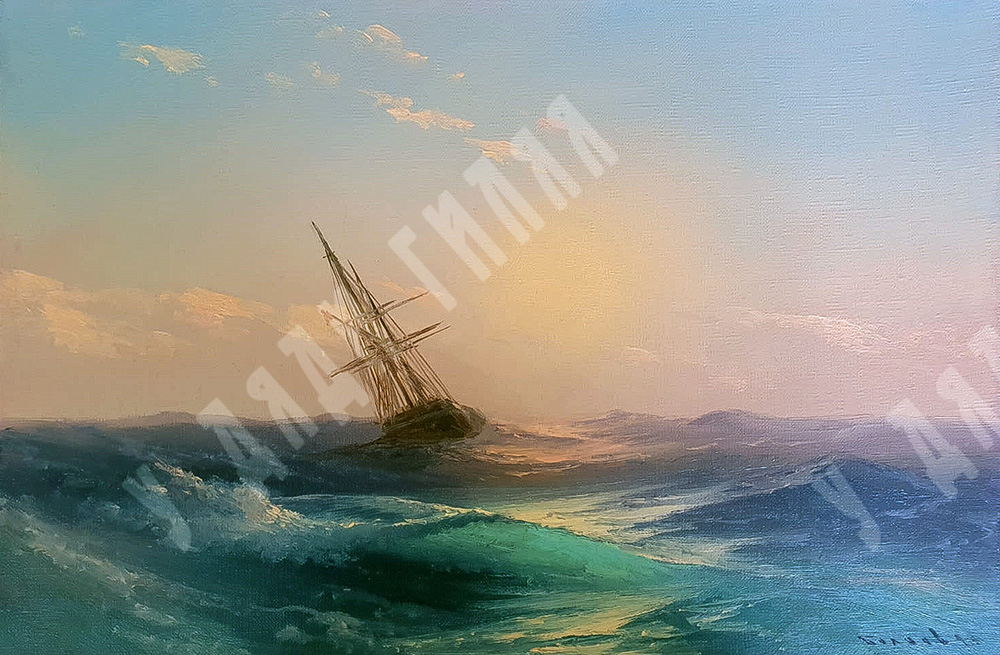 Беляев В. В. На закате. Холст, масло. Россия, 2021 г.