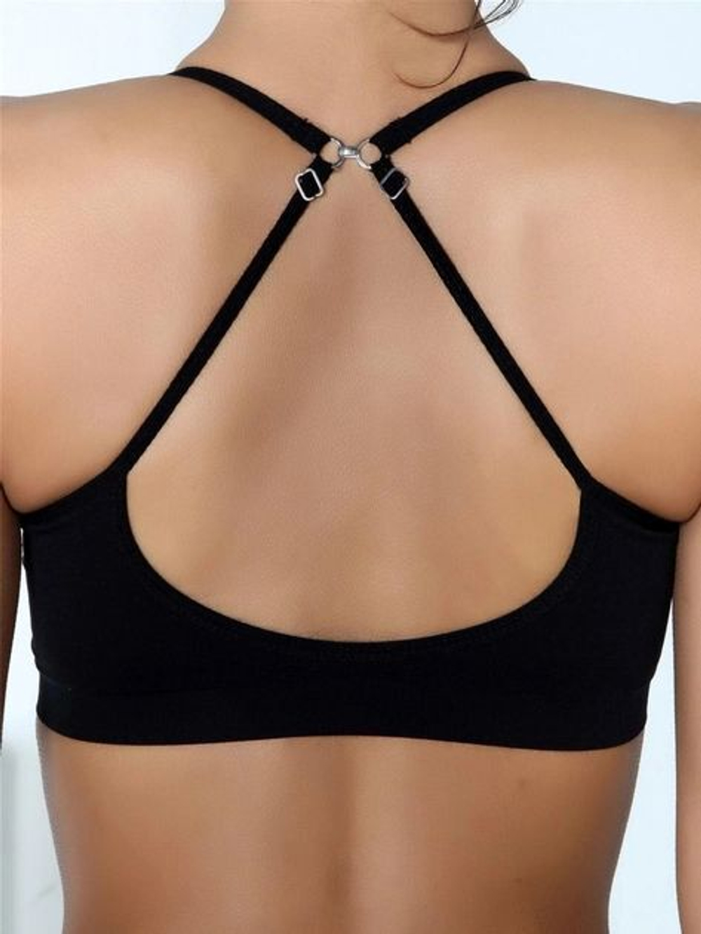 Бесшовный топ с поддерживающим эффектом (Размер: L-XL) (Цвет: черный)