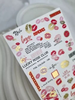 Lucky Rose Слайдеры наклейки для ногтей Foil 195